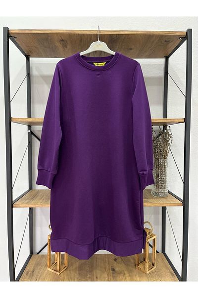 ÖZNE BUTİK Women's Basic Long Tunic with 100% Cotton