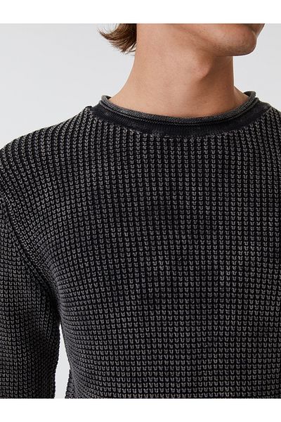 Loft Stylish Sweatshirt with Knitwear Collar