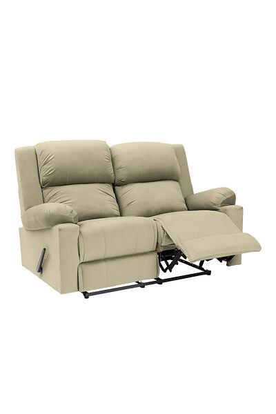 Lazy Vibes Velvet Double Classic Recliner Chair - Dark Ivory