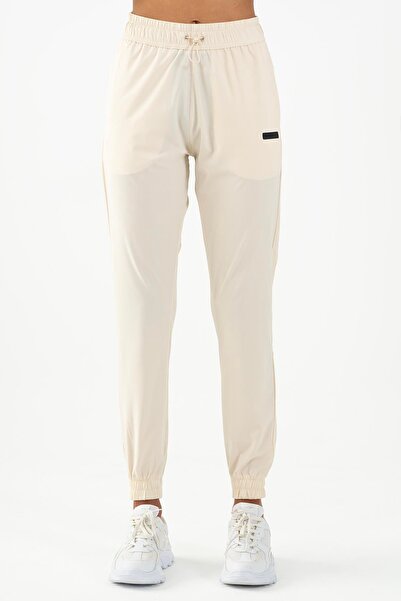 MARATON Regular Women's Turned-Up Leg Beige Trousers