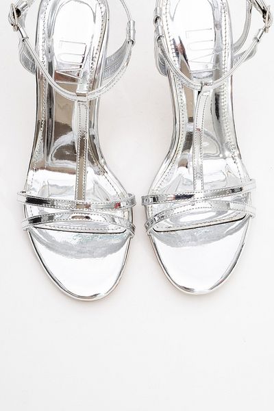 LuviShoes Pantofi cu toc înalt pentru femei CREDO Silver