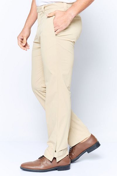 Esprit Men Regular Fit Straight Leg Pants, Cream