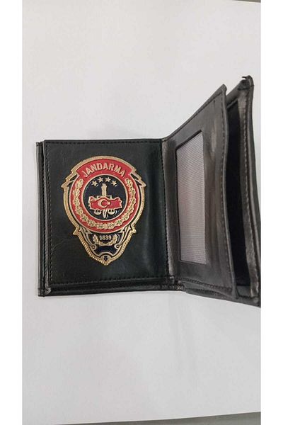 Ö ÖZMERT ASKERİ MALZEME Leather Wallet with Gendarmerie Crest