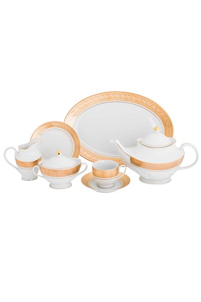 HIC Richvine 24-Piece Porcelain Tea Set for 6 People