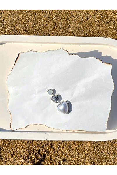 Zerys Jewelry Triple Triangle White Zircon Stone Set Earrings