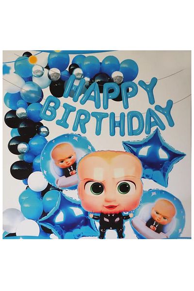KidMania Set Arc de Baloane Baby Boss - La Mulți Ani, ®, 43 de Piese
