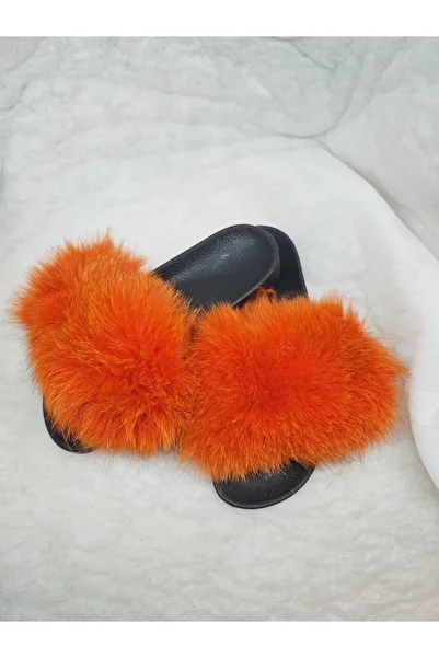 saremod Real Fox Fur Slippers