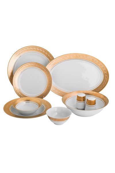 HIC Richvine 32-Piece Porcelain Dinner Set for 6 People