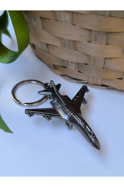 Esey Dizayn F-16 Savaş Uçağı Metal Anahtarlık