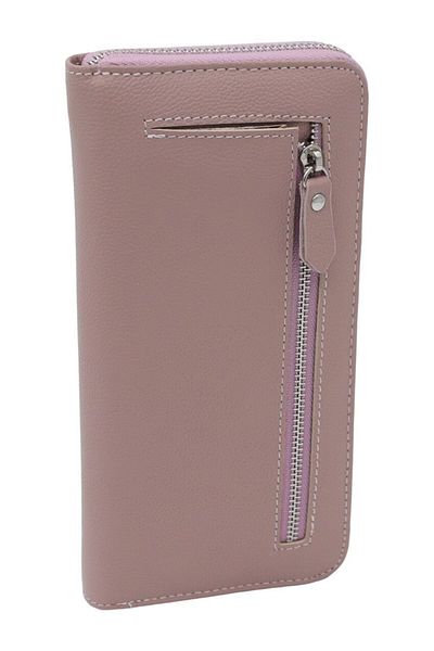 OEM Women's wallet made of genuine leather, HASSION, B02, pink violet