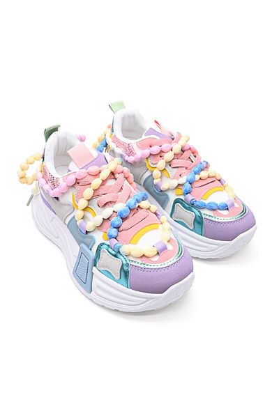 Tmall Pantofi Sport De Dama,Cu Insertii De Plasa,D1416,Multicolori