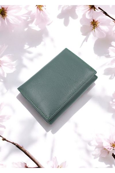 OEM Women's genuine leather wallet Hassion G065, light green
