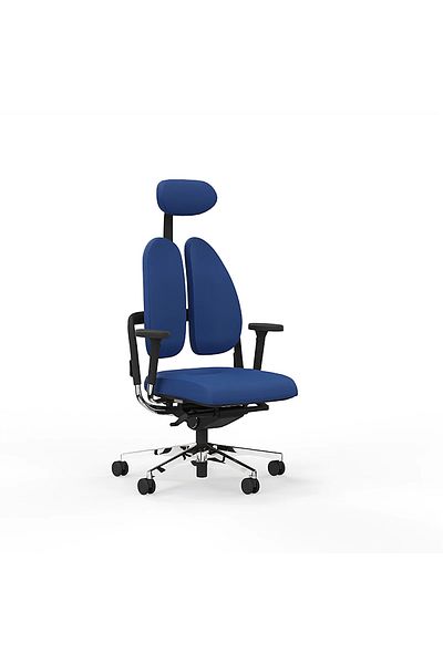 BACK COMFORT Dual Back Office Chair | Ergonomic Support for Neck and Back | Premium Leather