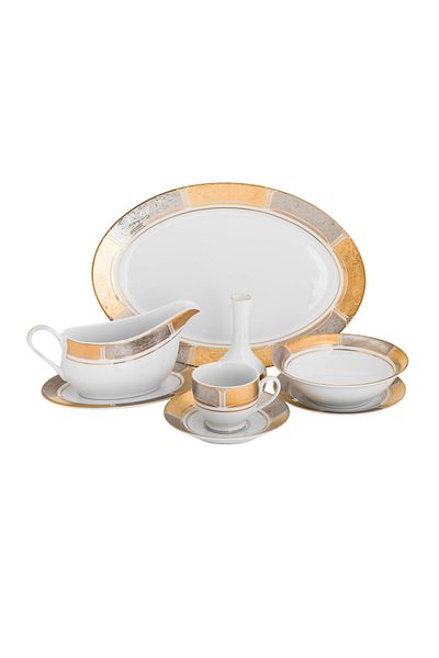 HIC Richvine 28-piece porcelain dessert set for 6 people