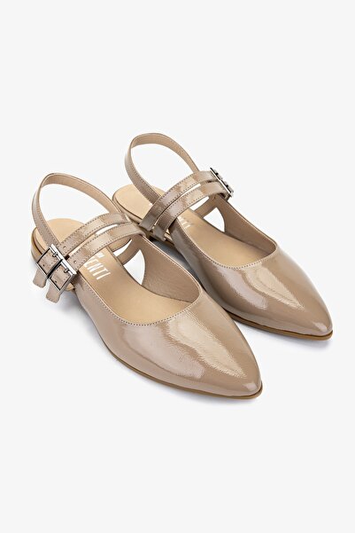 Valmenti Women's Genuine Leather Mink Patent Leather Casual Shoes