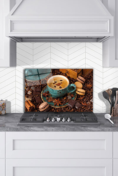 Rosyvien واقي خلفي للموقد الزجاجي من لوكوم بلون الشوكولاتة والقهوة، وحماية ال...