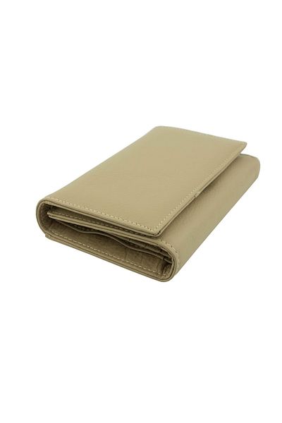 OEM Women's wallet, Tita, made of genuine leather, Beige, 15 x 10 x 3 cm - PR239