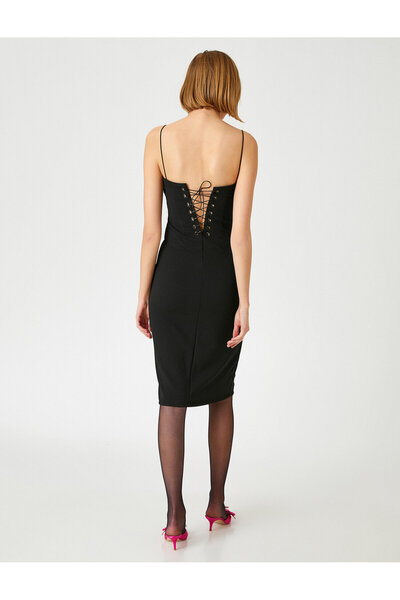 Koton Šaty s tenkým popruhem se zavazováním