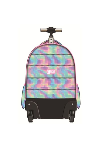 ST Right St.right Trolley Bag, Pastel Pixels Collection, Tb01, Silicone Wheels, 44x32x25 Cm
