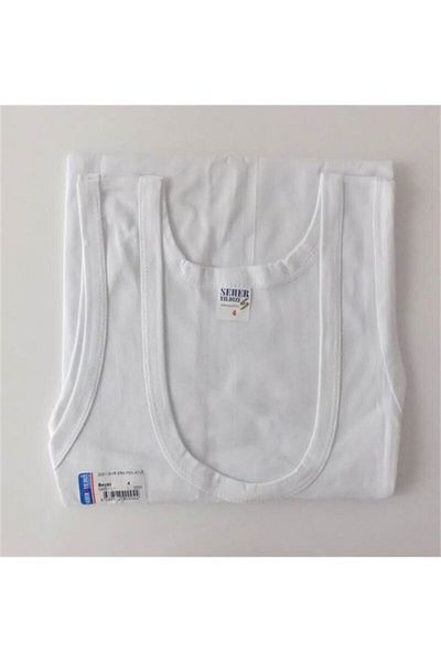 KEYAL Seher Men's White Strappy Tank Top 6 Pack