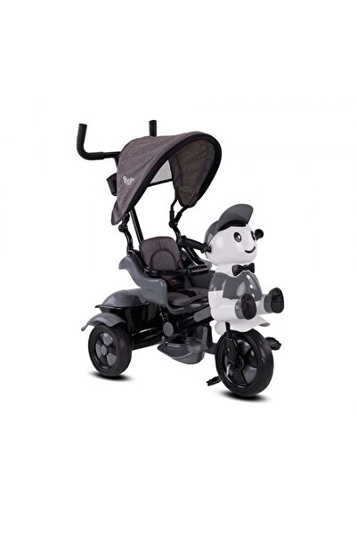 BabyHope 125A LÜX YUPİ ÜÇ TEKER TENTELİ İTMELİ BİSİKLET (GRİ)
