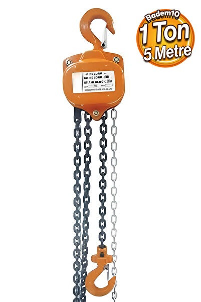 Badem10 Zincirli Caraskal Vinç 1 Ton 5 Metre Zincir Kaldıraç Kaldırma Ekipmanı Careskal