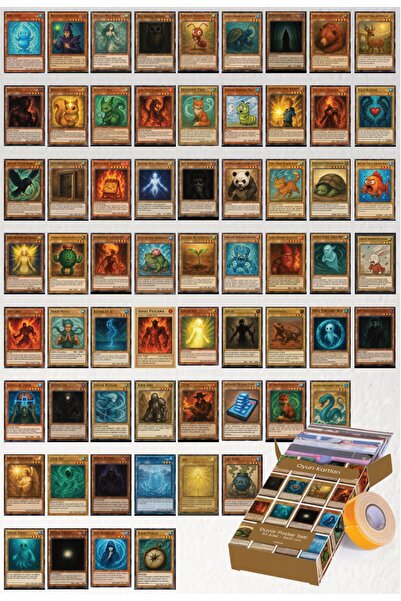 GUGUK Oyun Kartları 63 Adet Duvar Poster Seti Oda Dekoru