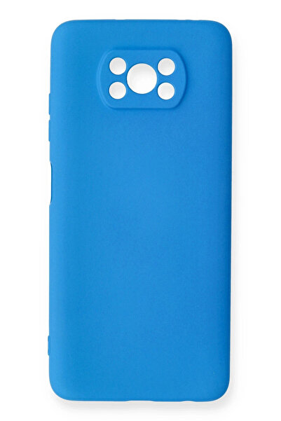 NewFace حافظة هاتف Xiaomi Pocophone X3 من السيليكون المخملي الداخلي - أزرق 14...