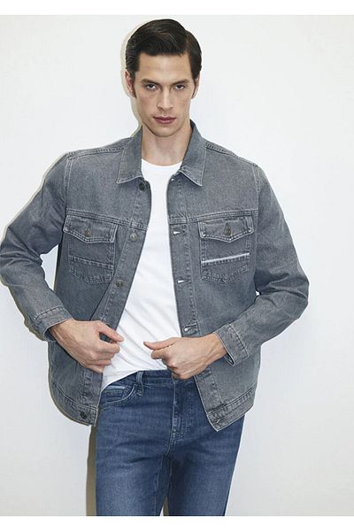 Mavi Male Gray m 0110003 -86615 Denim Jacket