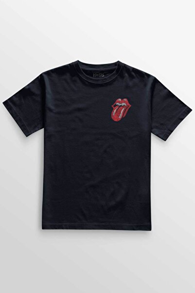 Kretas Mornarsko plava majica Rolling Stones Rock Retro 70-ih 80-ih Muzika Št...