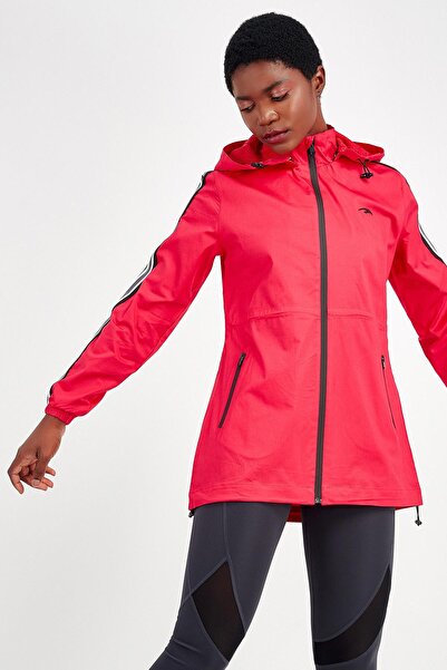 MARATON Regular Kadın Kapşonlu Uzun Kol Nar Ceket 19353