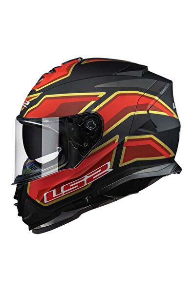 LS2 STORM 2 FOGGY MAT SİYAH-KIRMIZI KASK XXL
