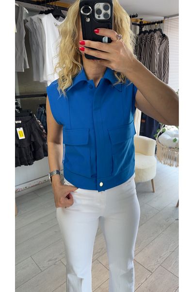 CemBebe Дамски елек Saks Blue Design