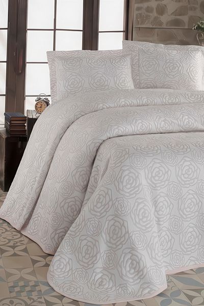 GAMA HOME Jacquard Double Bed Cover / with Special Design Bag / with Different Color and Pattern Options