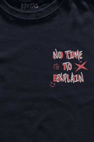 Kretas Μπλουζάκι Unisex Navy Blue Τυπογραφία Σχέδιο Crispy Reality Y2K Grunge Street Grafitti εμπριμέ μπλουζάκι