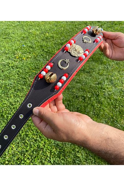 Sürmeli Tasma Puppy Kangal Collar Genuine Leather 2 Bell 1St Grade