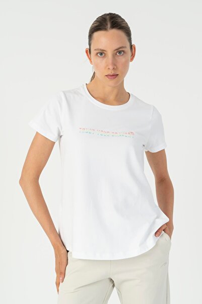 MARATON Regular Women's Crew Neck White T-Shirt
