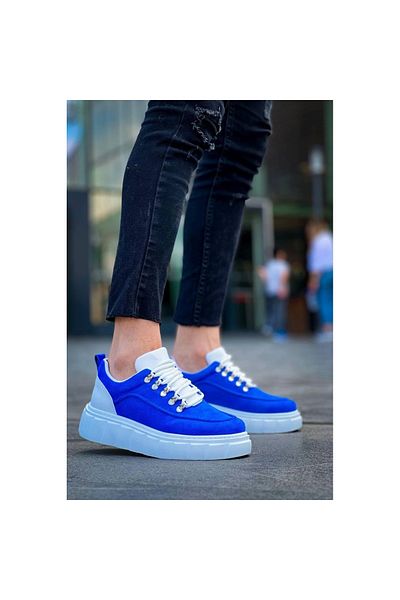 KAZAX Kb-x10 Kuback Sax Suede Pantofi sport casual cu talpă înaltă albă