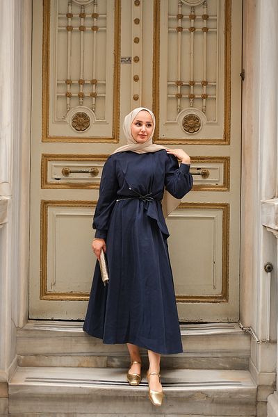 LOCCO Дамска рокля Cosi, тъмносиня