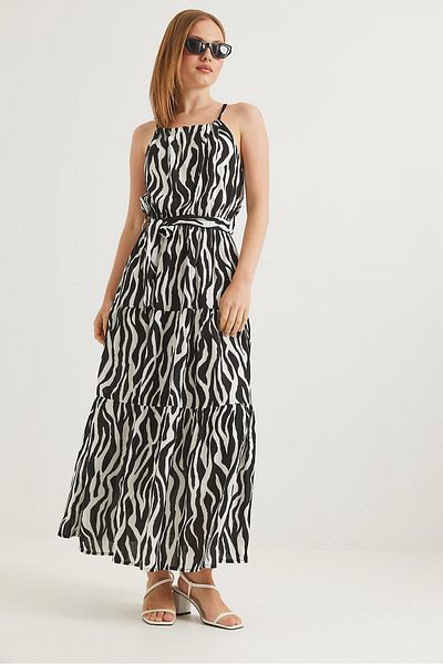 Raneel Kazançlı Alışveriş Φόρεμα Zebra Halter με λαιμόκοψη μαύρο
