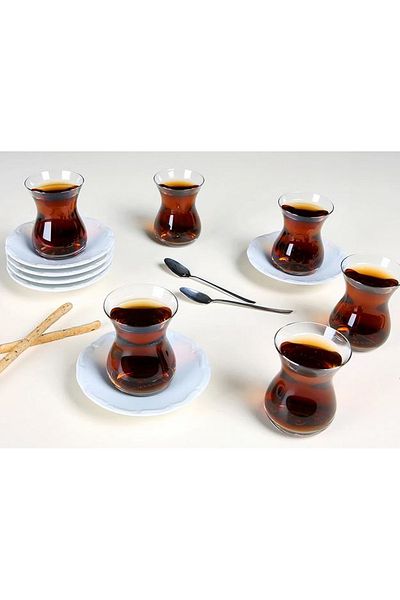 Mask Porland White Relief Tea Plates 6 Pcs 12 cm (Design Preventing Sugar from Soaking)