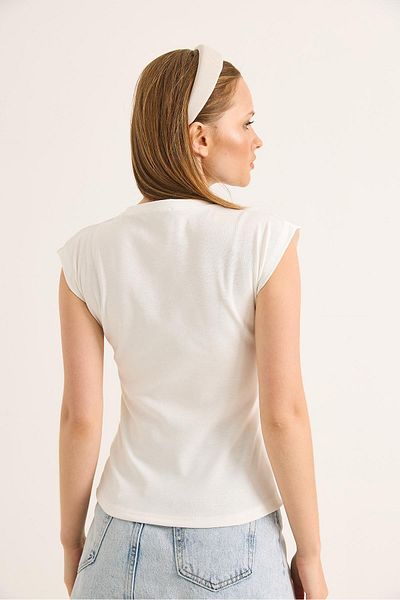 Raneel Kazançlı Alışveriş Zero Sleeve Soft Touch Flexible Viscose Blouse White