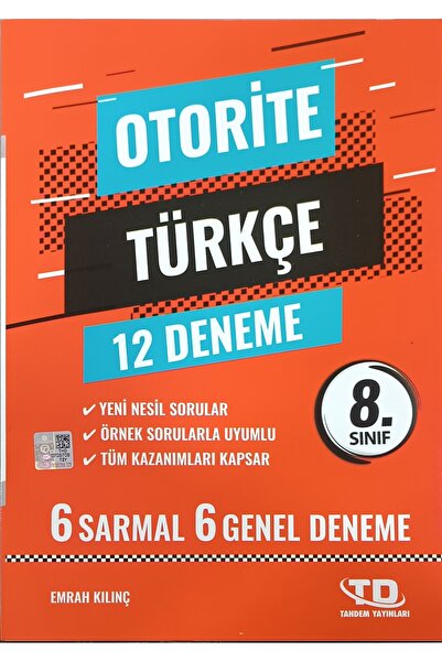 Tandem Yayınları Otorite 8. Sınıf Türkçe 12li Deneme