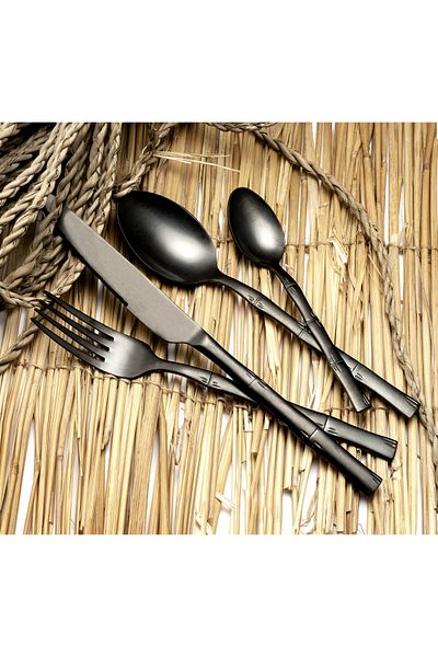 Amefa Cutlery Set, Karma, 16 Pieces, 18/0 Stainless Steel, Black