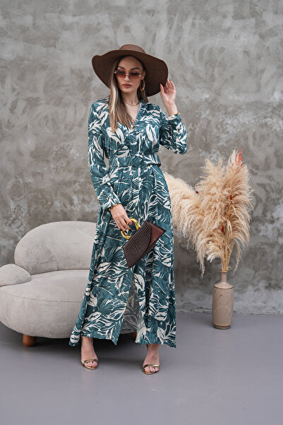 NAVY Ολόσωμο φόρεμα με κουμπιά, ζώνη και γιακά πουκάμισου, με μακριά μανίκια