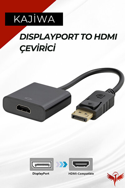 KAJİWA Displayport to HDMI Çevirici (DP to HDMI) Monitör-Pc Görüntü Kablosu Premium