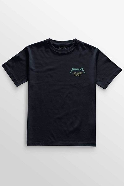Kretas Μπλουζάκι Unisex Navy Blue Metallica And Justice for All Rock Metal Μουσική Μίνιμαλ μπλουζάκι με στάμπα μπροστά