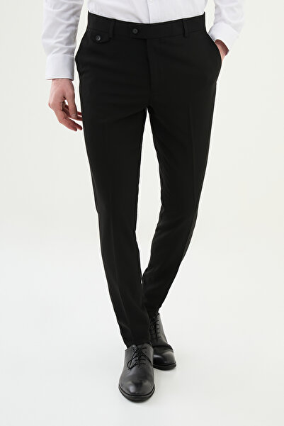 Mcr Прямі класичні чоловічі брюки Super Slim Fit чорного кольору - 38302.25y