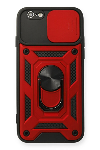 NewFace iPhone 6 Case Pars Lens Ring Silicone - Red 1490044709