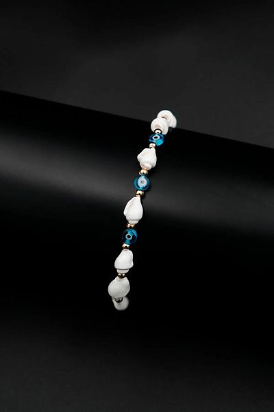 The Collection Multiple Evil Eye Shell Adjustable Macrame Women's Bracelet